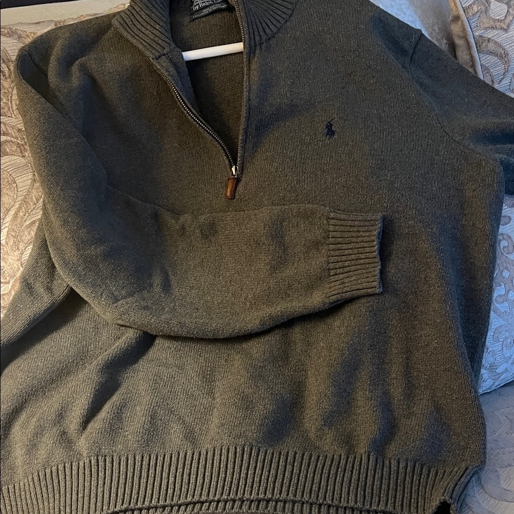 Polo Ralph Lauren Dark Green Zip-Up Sweater